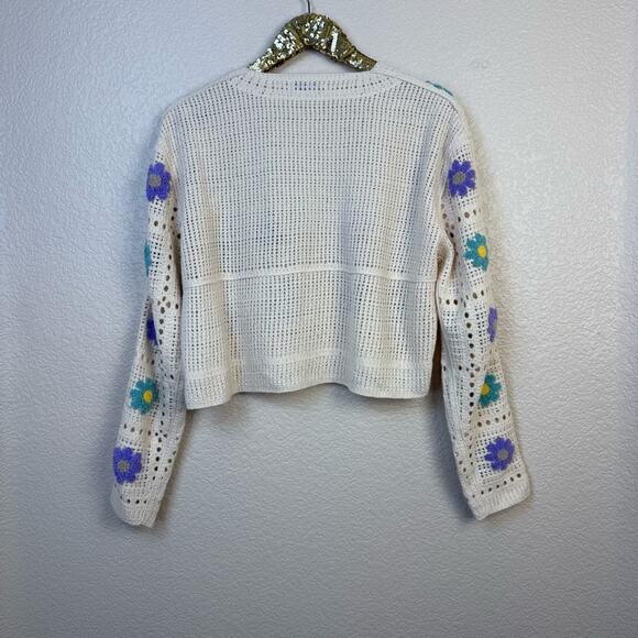 SO • Floral Crochet Sweater - Picture 9 of 13